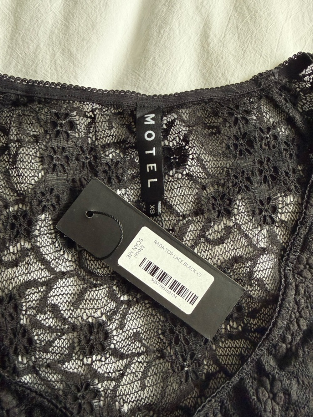 Motel Rocks Rada Top in Lace Black - Picture 2 of 2